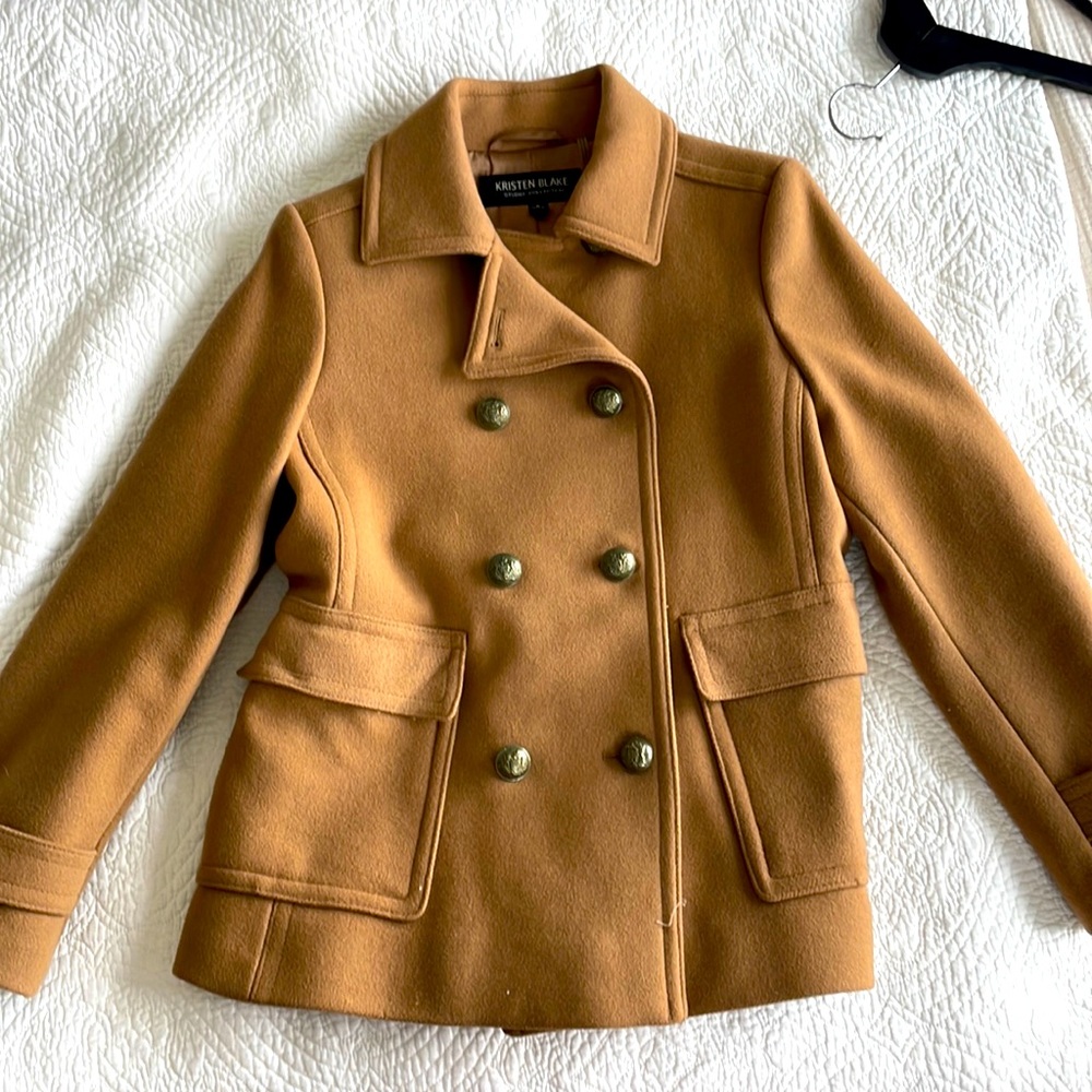 Kristen Blake Studio Collection 100% Wool Short Pea Coat